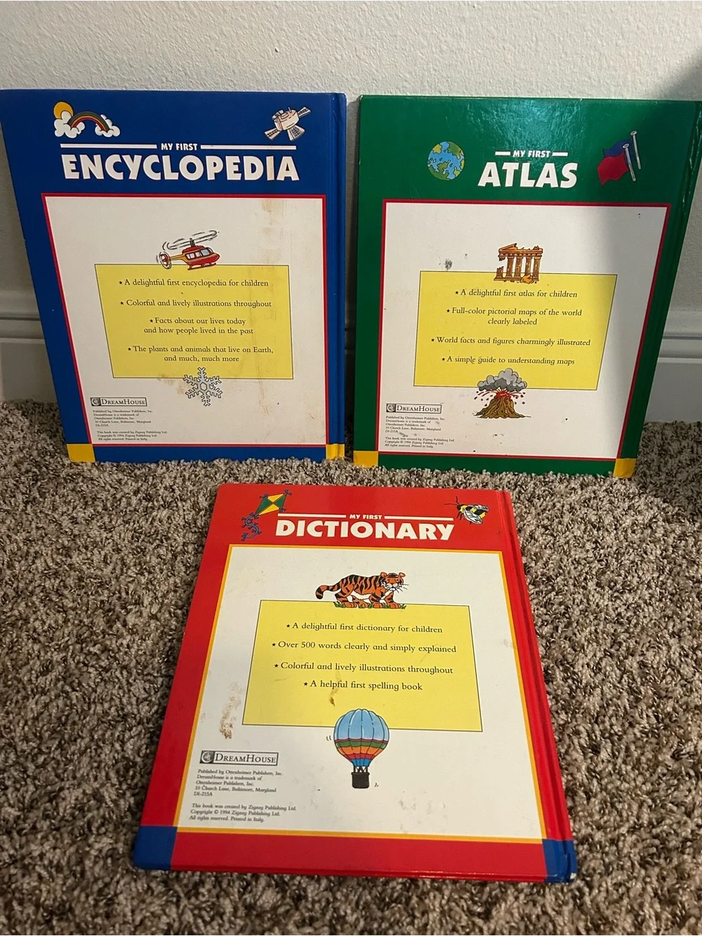 My First Encyclopedia, Atlas & Dictionary Kids Book Set